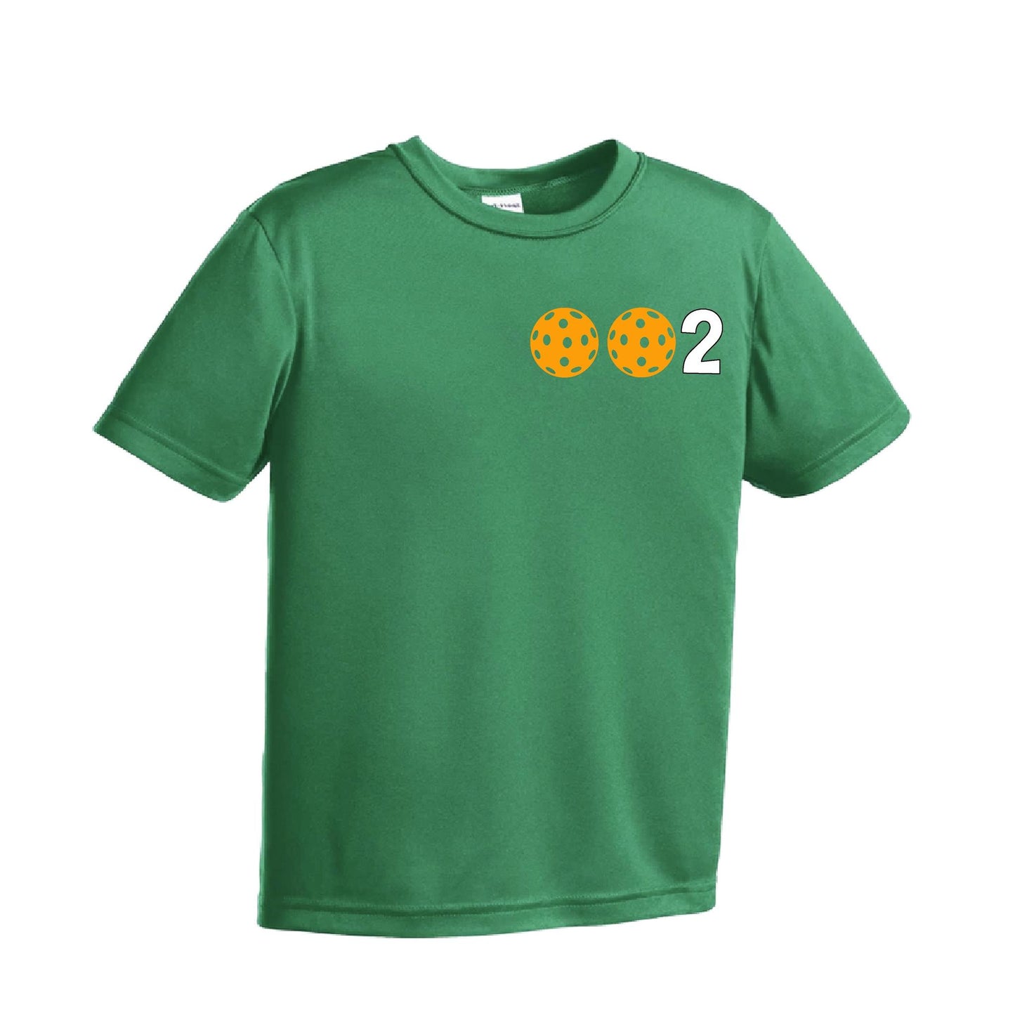 002 (Customizable 10 Pickleball Colors) | Youth Short Sleeve Pickleball Performance T-Shirts | 100% Polyester