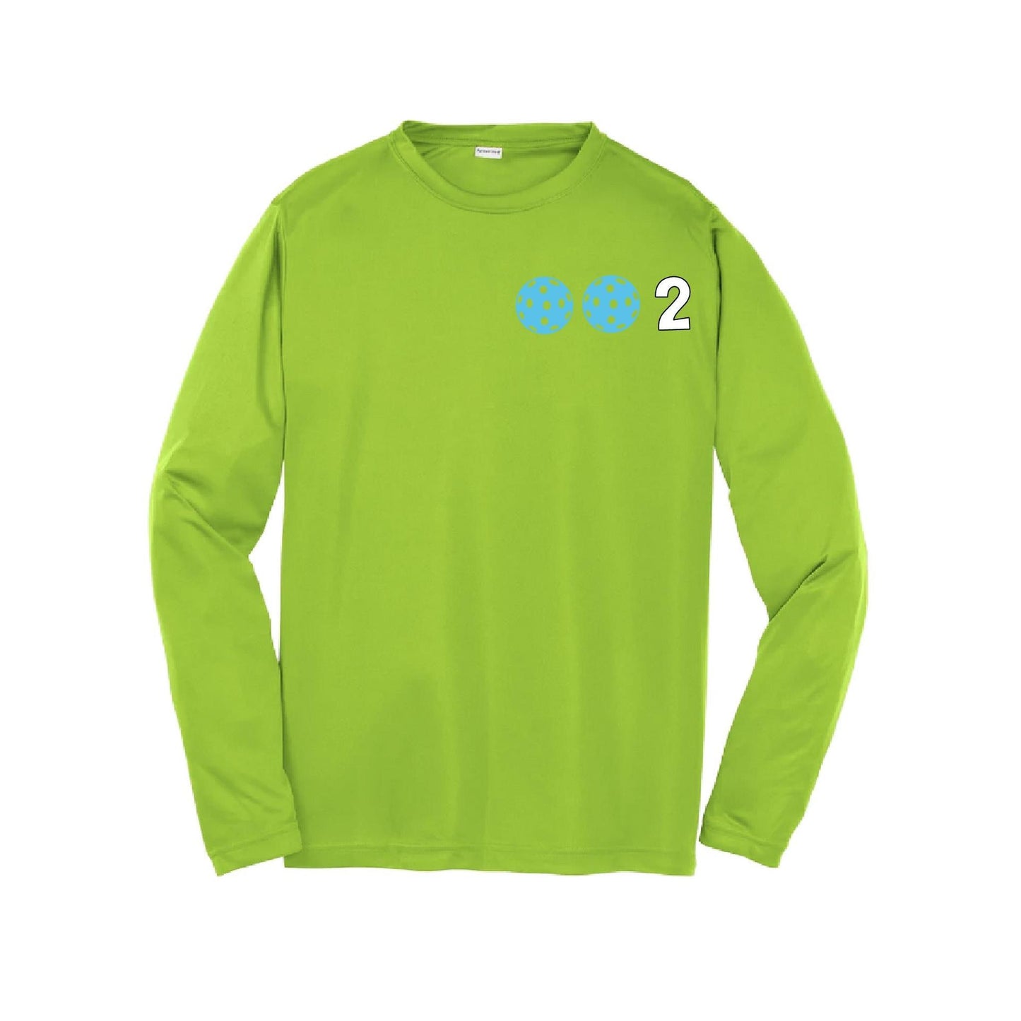 002 (Customizable 10 Pickleball Colors) | Youth Long Sleeve Pickleball Performance T-Shirts | 100% Polyester
