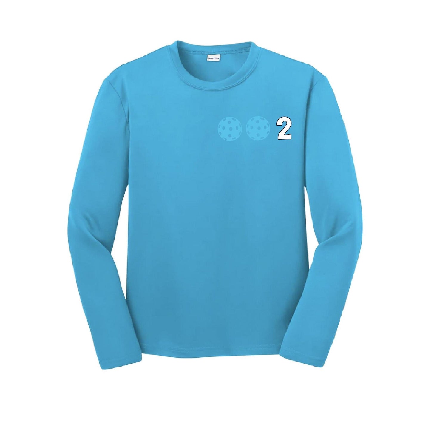 002 (Customizable 10 Pickleball Colors) | Youth Long Sleeve Pickleball Performance T-Shirts | 100% Polyester