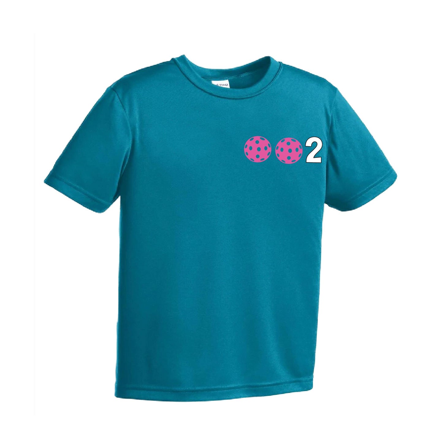 002 (Customizable 10 Pickleball Colors) | Youth Short Sleeve Pickleball Performance T-Shirts | 100% Polyester