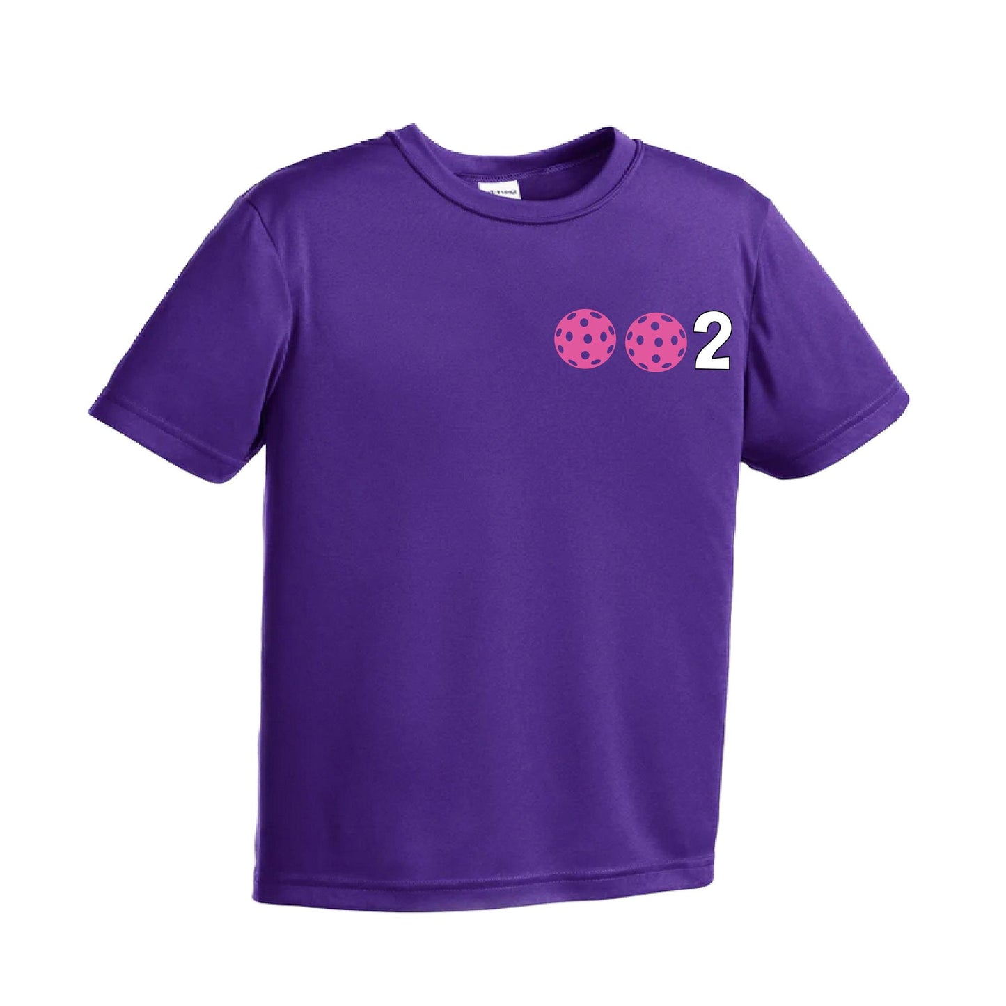 002 (Customizable 10 Pickleball Colors) | Youth Short Sleeve Pickleball Performance T-Shirts | 100% Polyester