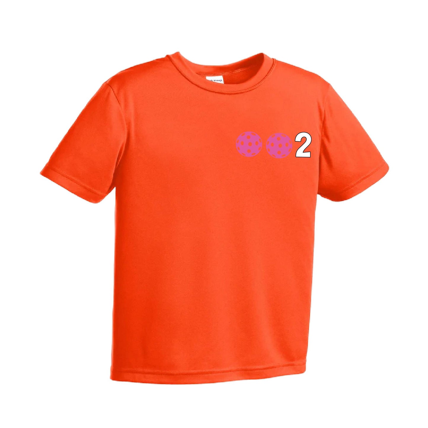 002 (Customizable 10 Pickleball Colors) | Youth Short Sleeve Pickleball Performance T-Shirts | 100% Polyester