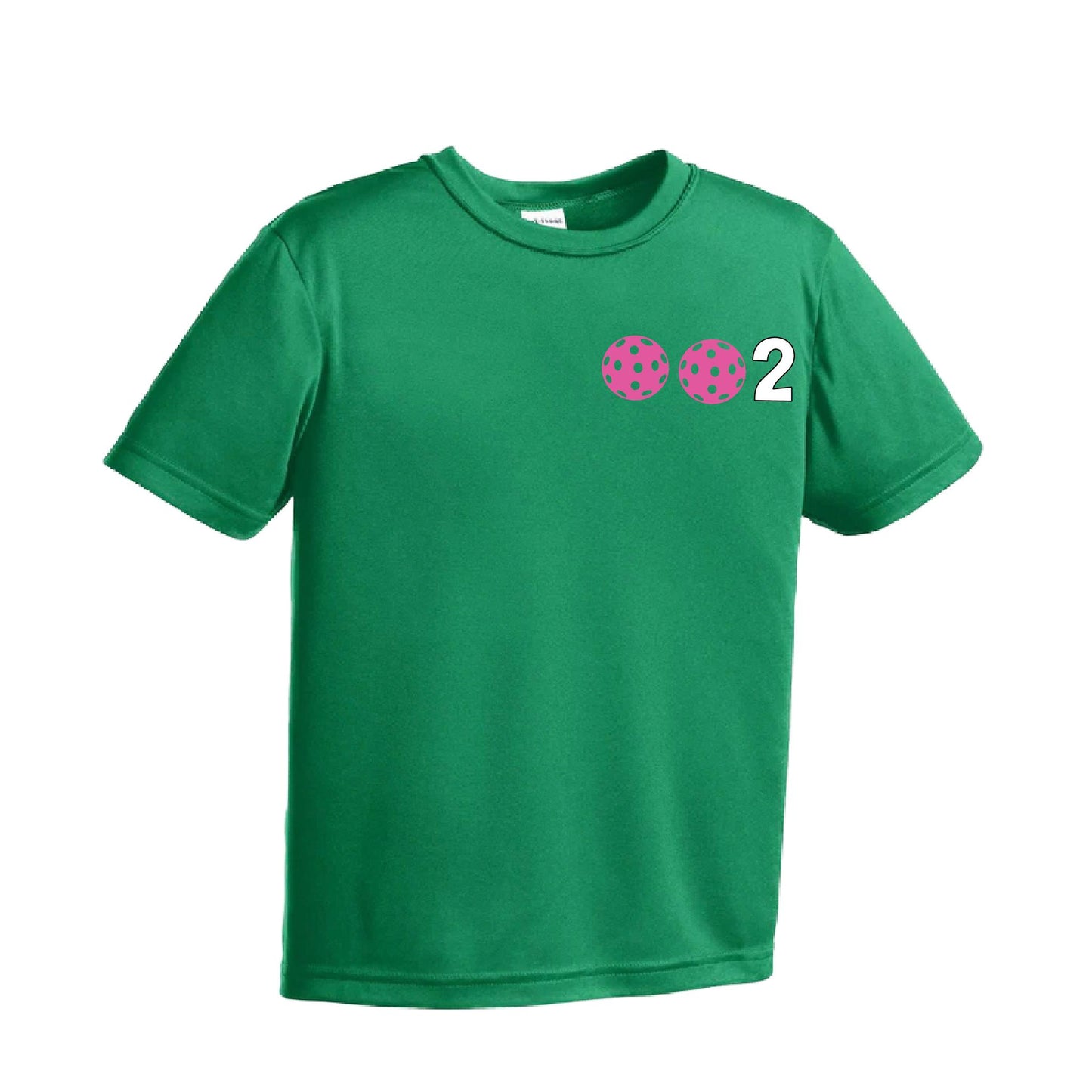 002 (Customizable 10 Pickleball Colors) | Youth Short Sleeve Pickleball Performance T-Shirts | 100% Polyester