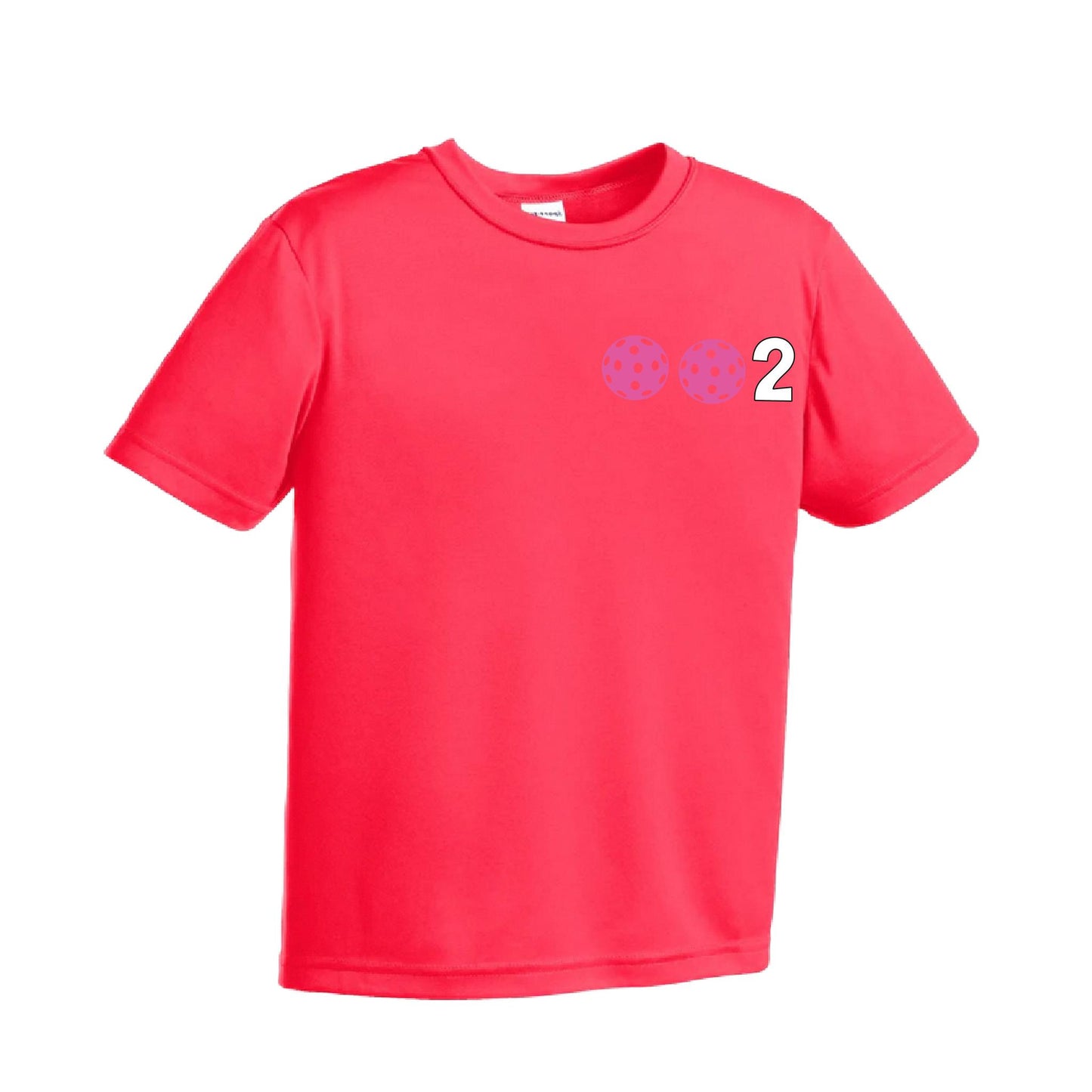 002 (Customizable 10 Pickleball Colors) | Youth Short Sleeve Pickleball Performance T-Shirts | 100% Polyester