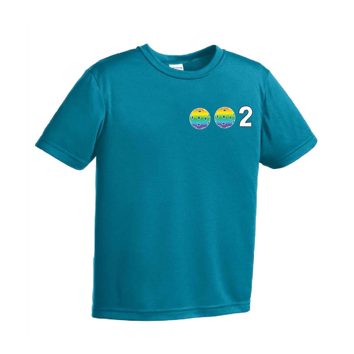 002 (Customizable 10 Pickleball Colors) | Youth Short Sleeve Pickleball Performance T-Shirts | 100% Polyester