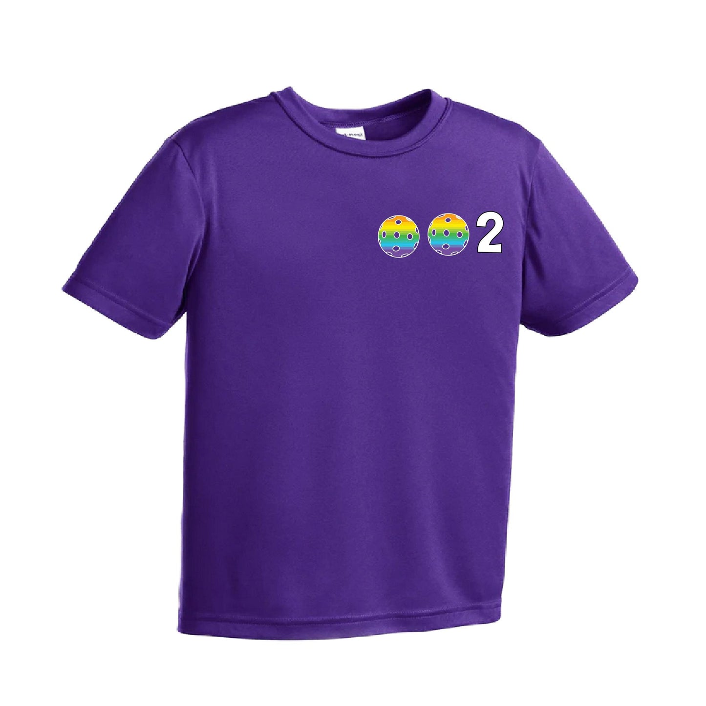002 (Customizable 10 Pickleball Colors) | Youth Short Sleeve Pickleball Performance T-Shirts | 100% Polyester