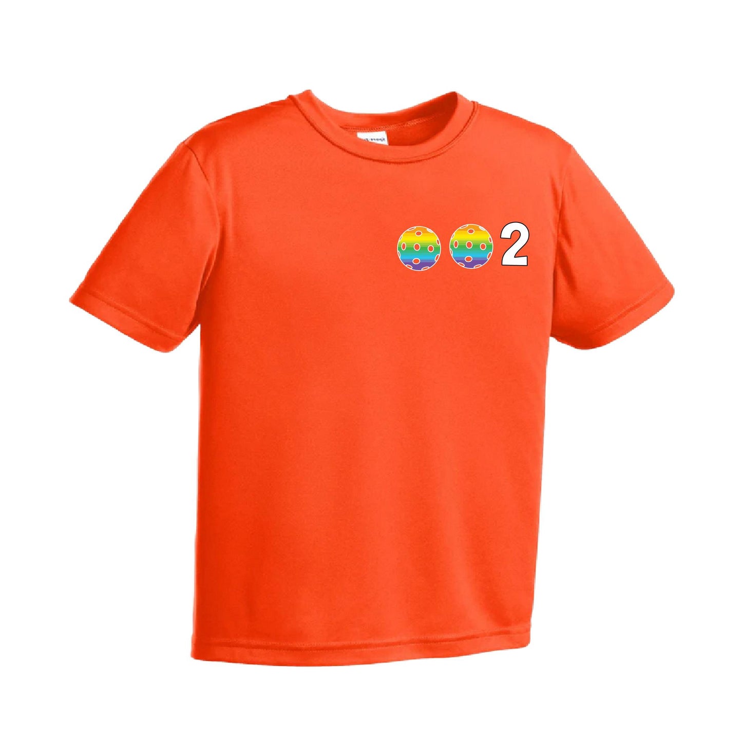 002 (Customizable 10 Pickleball Colors) | Youth Short Sleeve Pickleball Performance T-Shirts | 100% Polyester