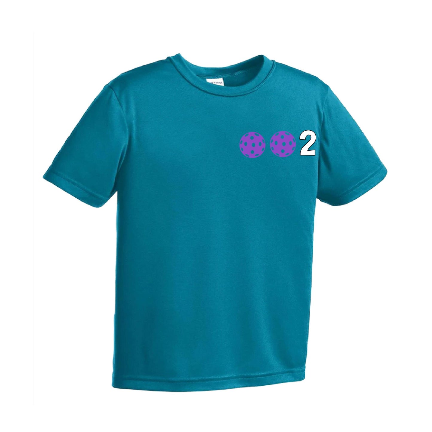 002 (Customizable 10 Pickleball Colors) | Youth Short Sleeve Pickleball Performance T-Shirts | 100% Polyester
