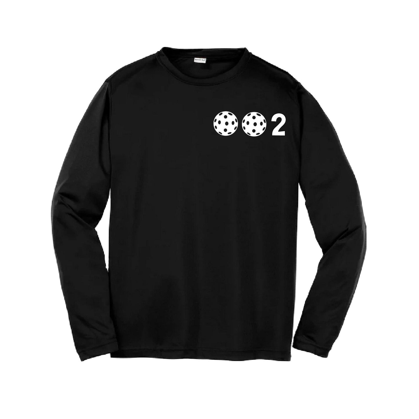 002 Pickleball (Colors Yellow Green White) | Youth Long Sleeve Pickleball Shirts | 100% Polyester