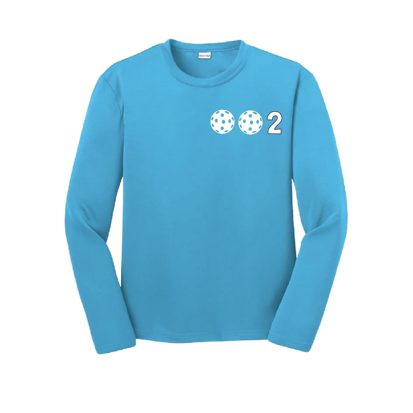 002 Pickleball (Colors Yellow Green White) | Youth Long Sleeve Pickleball Shirts | 100% Polyester