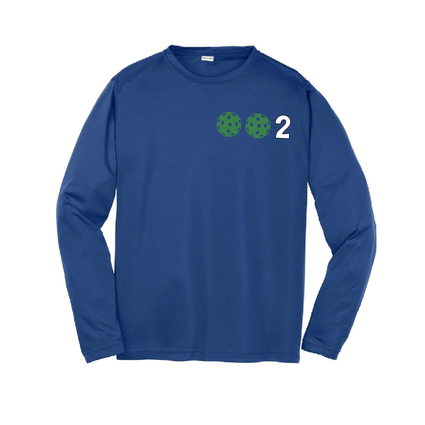 002 Pickleball (Colors Yellow Green White) | Youth Long Sleeve Pickleball Shirts | 100% Polyester