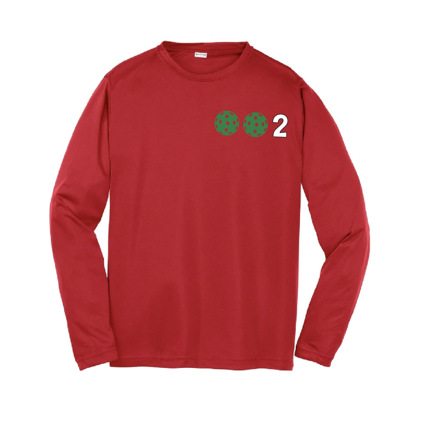 002 Pickleball (Colors Yellow Green White) | Youth Long Sleeve Pickleball Shirts | 100% Polyester