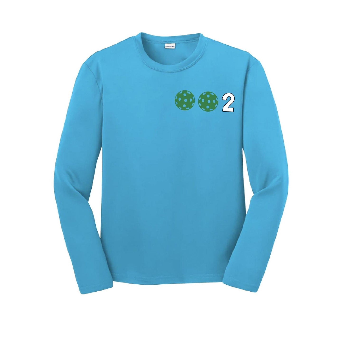 002 Pickleball (Colors Yellow Green White) | Youth Long Sleeve Pickleball Shirts | 100% Polyester