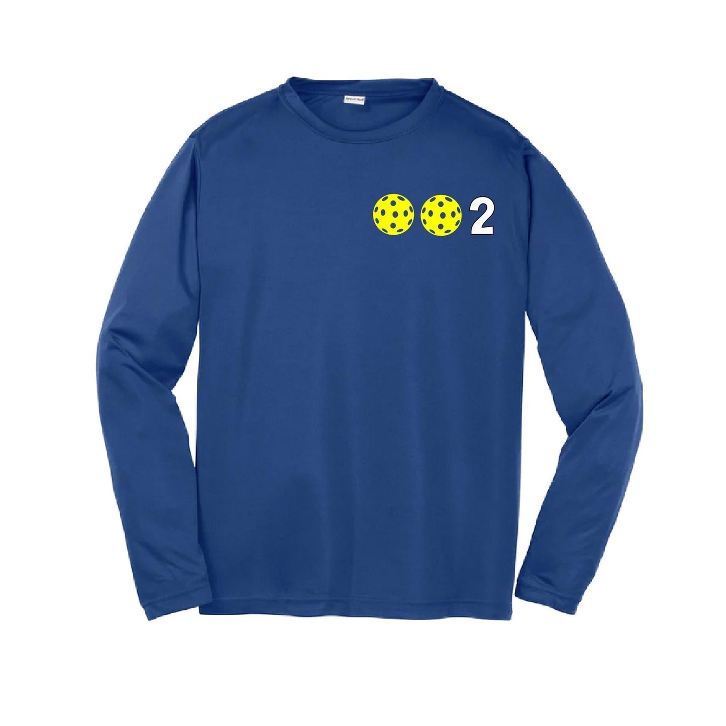 002 Pickleball (Colors Yellow Green White) | Youth Long Sleeve Pickleball Shirts | 100% Polyester