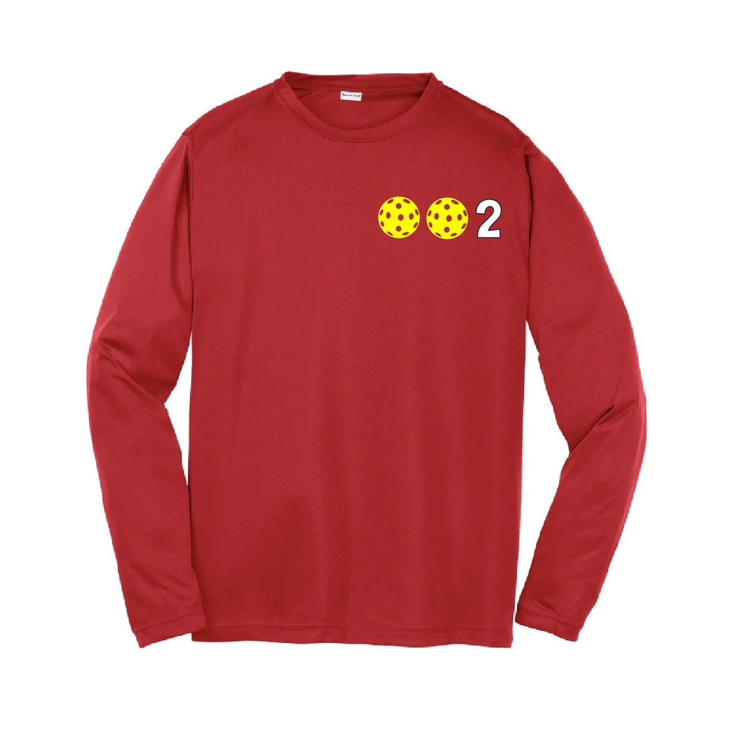 002 Pickleball (Colors Yellow Green White) | Youth Long Sleeve Pickleball Shirts | 100% Polyester