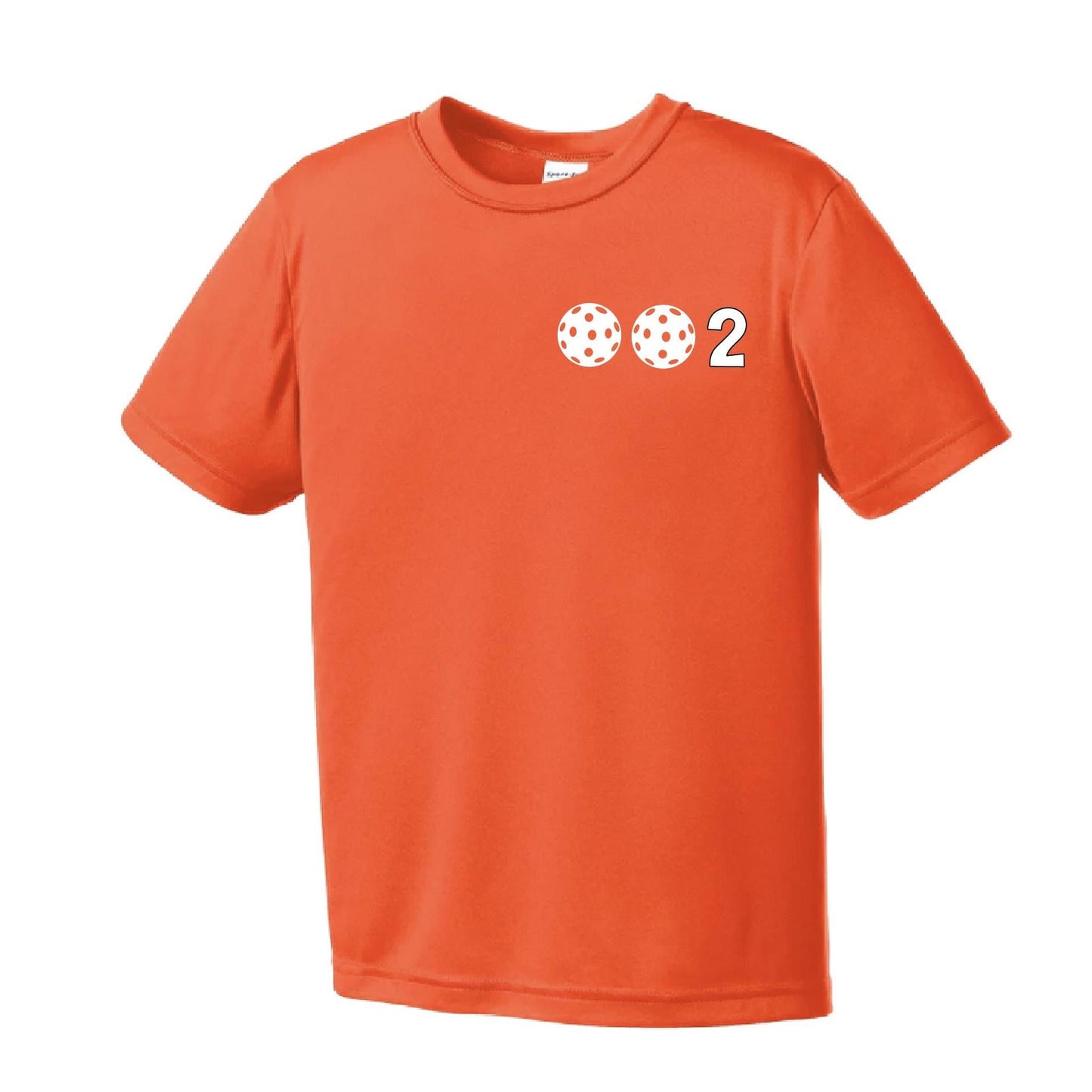002 Pickleball (Colors Yellow Green White) | Youth Short Sleeve Pickleball Performance T-Shirts | 100% Polyester