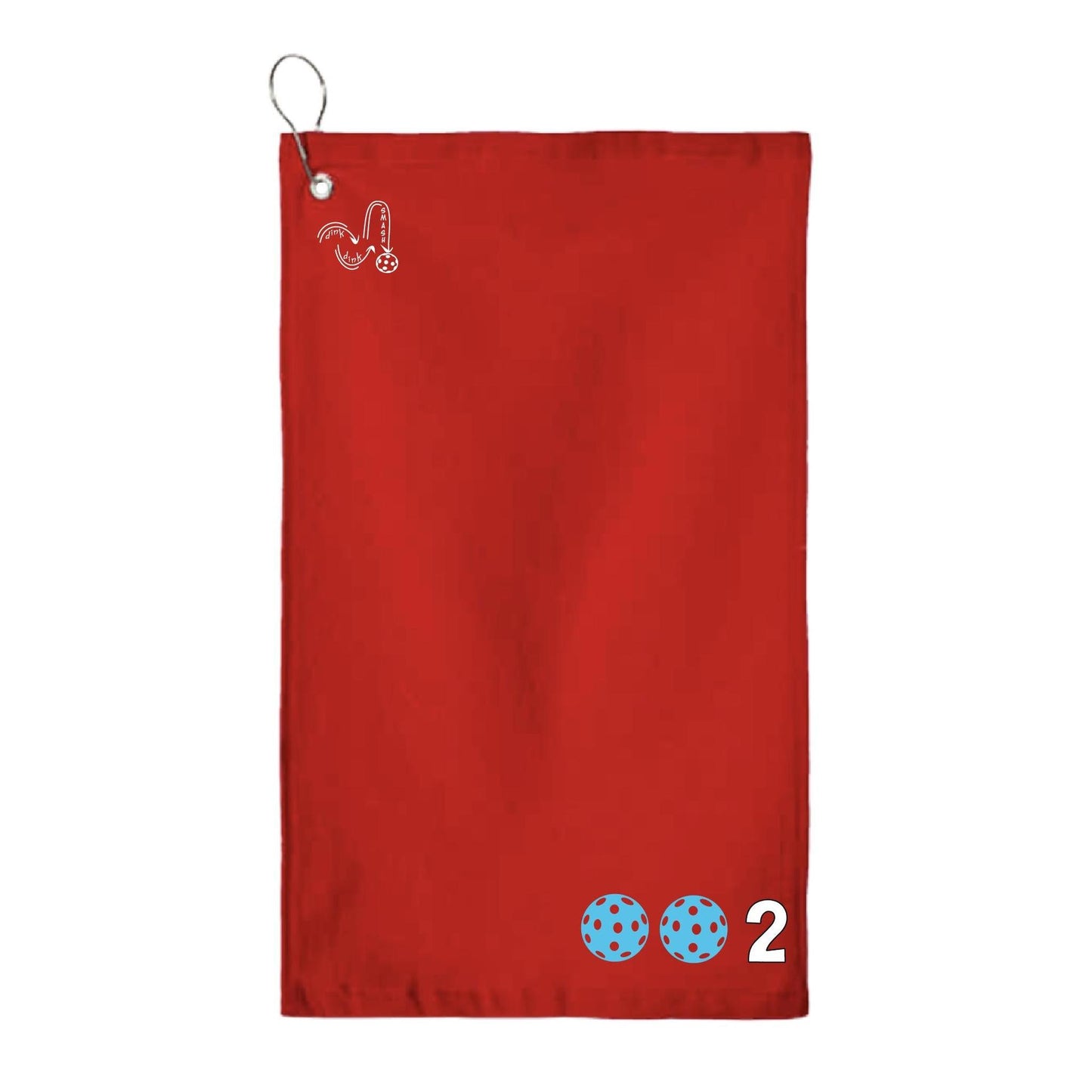 002 Pickleball (Customizable Colors) | Pickleball Court Towels | Grommeted 100% Cotton Terry Velour