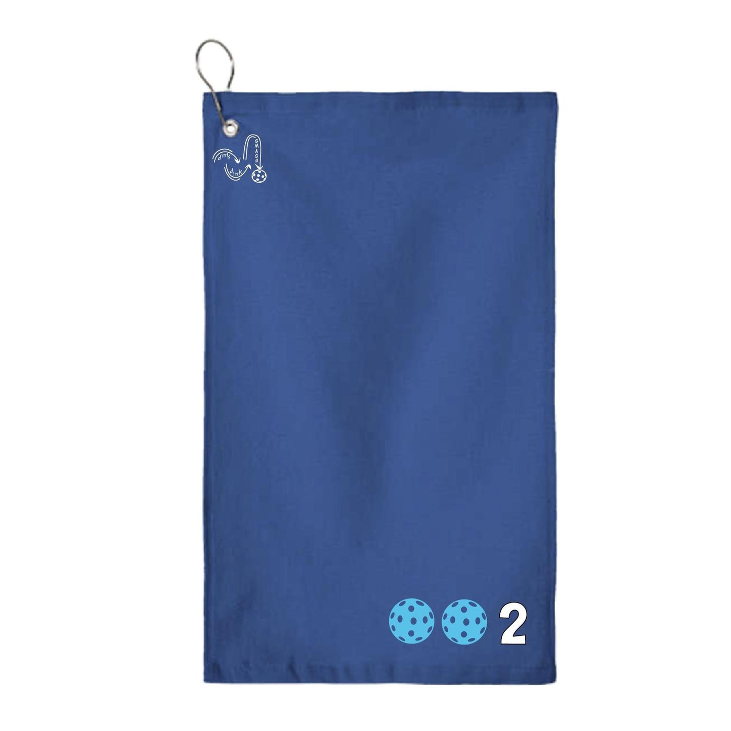002 Pickleball (Customizable Colors) | Pickleball Court Towels | Grommeted 100% Cotton Terry Velour