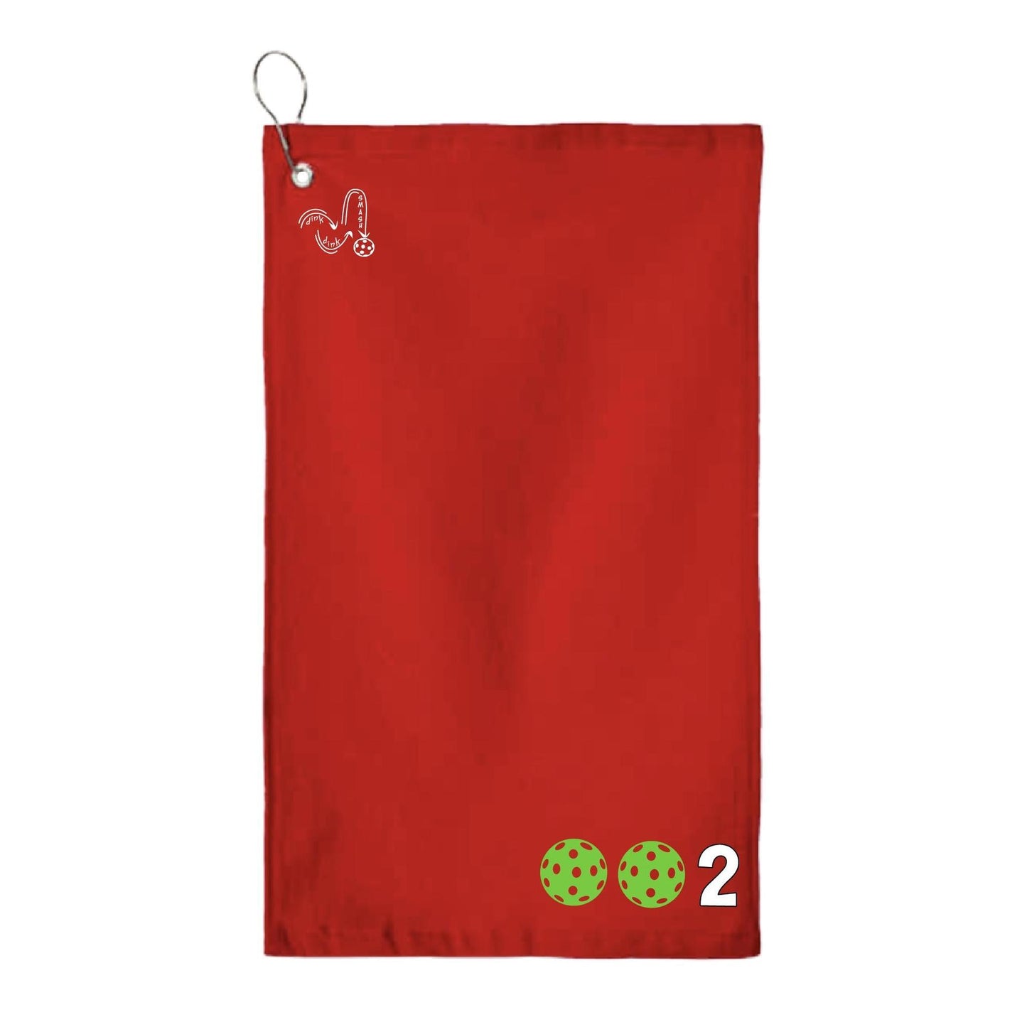 002 Pickleball (Customizable Colors) | Pickleball Court Towels | Grommeted 100% Cotton Terry Velour