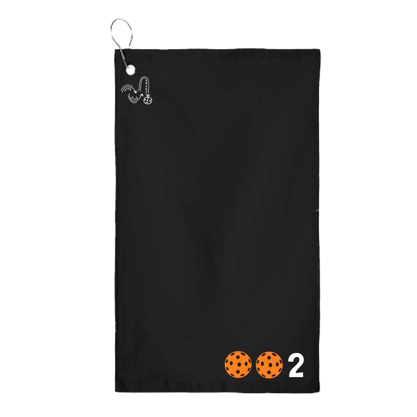 002 Pickleball (Customizable Colors) | Pickleball Court Towels | Grommeted 100% Cotton Terry Velour