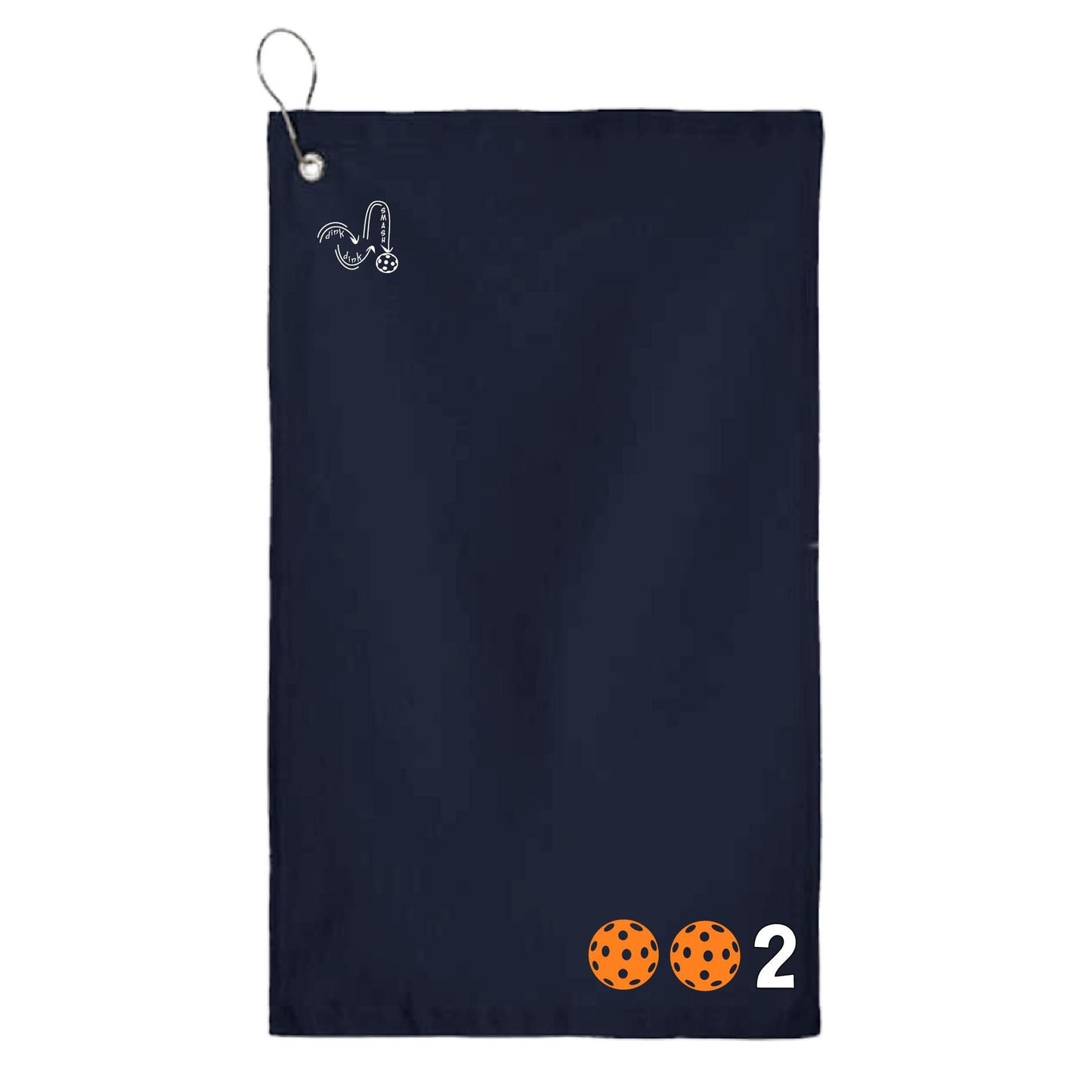 002 Pickleball (Customizable Colors) | Pickleball Court Towels | Grommeted 100% Cotton Terry Velour