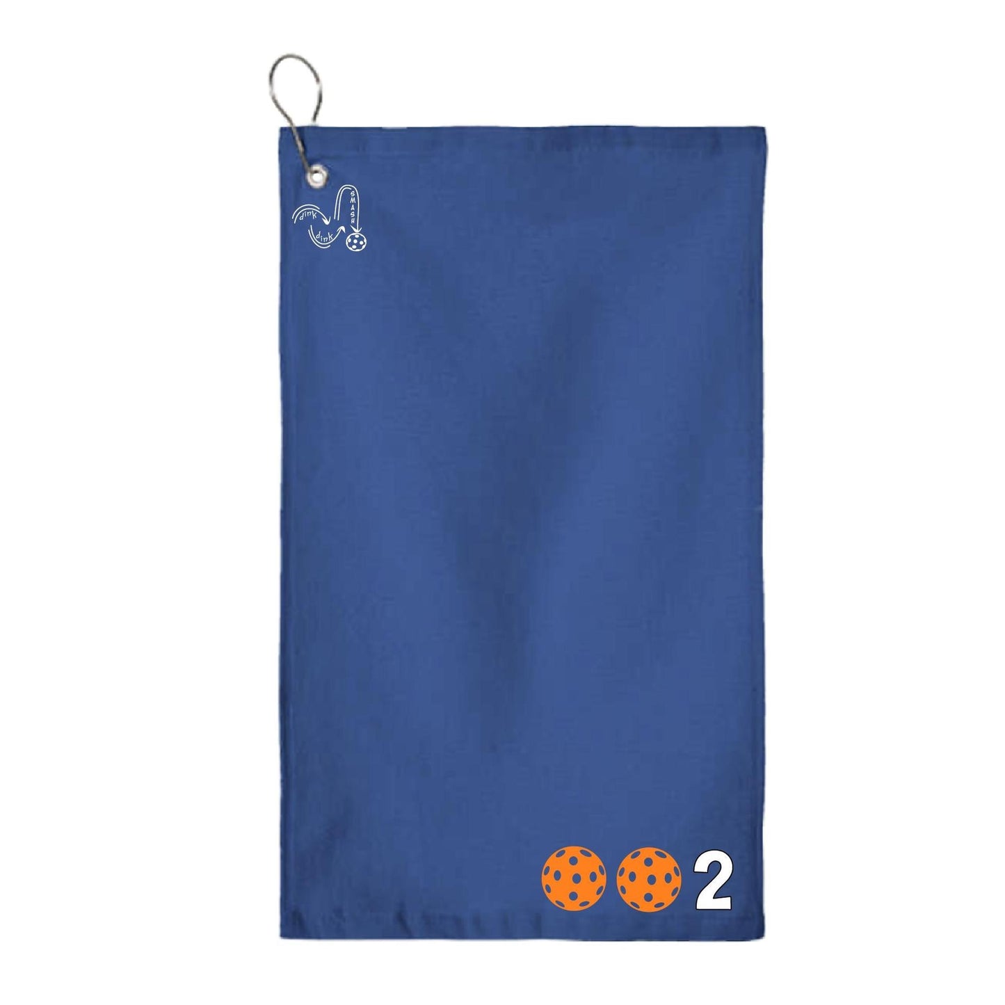 002 Pickleball (Customizable Colors) | Pickleball Court Towels | Grommeted 100% Cotton Terry Velour