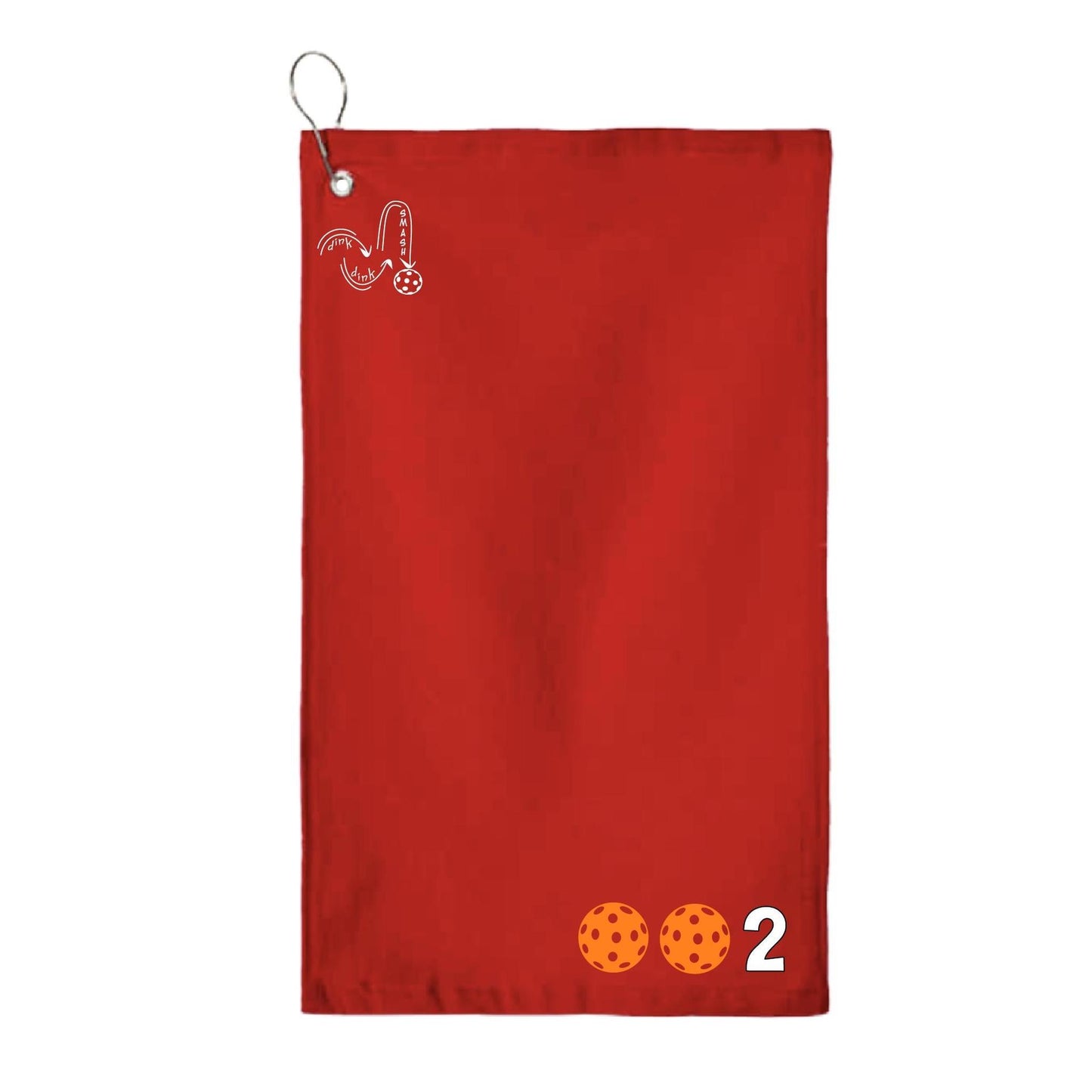 002 Pickleball (Customizable Colors) | Pickleball Court Towels | Grommeted 100% Cotton Terry Velour