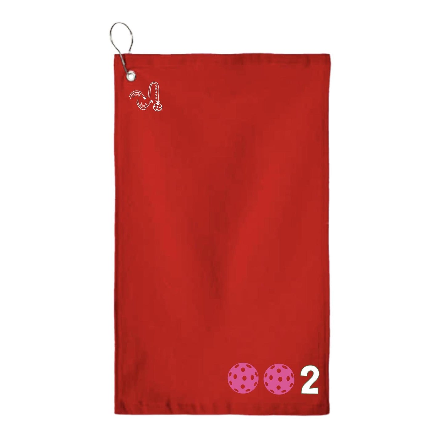 002 Pickleball (Customizable Colors) | Pickleball Court Towels | Grommeted 100% Cotton Terry Velour