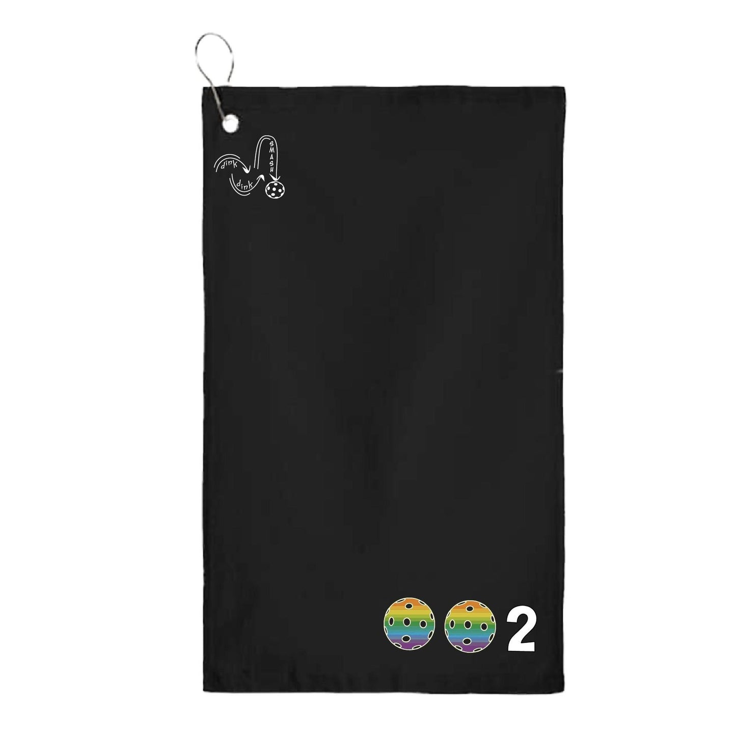 002 Pickleball (Customizable Colors) | Pickleball Court Towels | Grommeted 100% Cotton Terry Velour