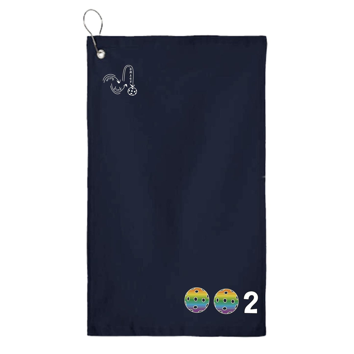 002 Pickleball (Customizable Colors) | Pickleball Court Towels | Grommeted 100% Cotton Terry Velour