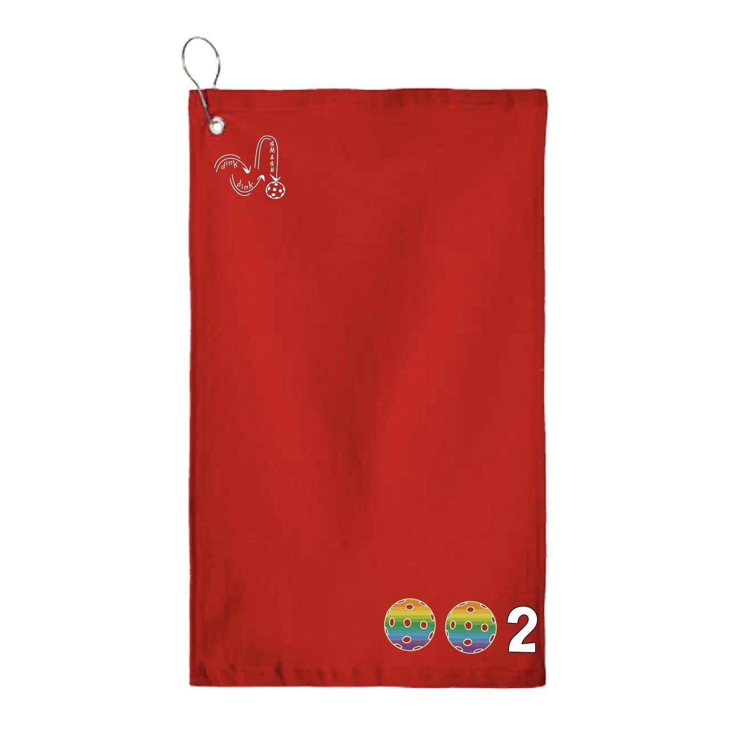 002 Pickleball (Customizable Colors) | Pickleball Court Towels | Grommeted 100% Cotton Terry Velour
