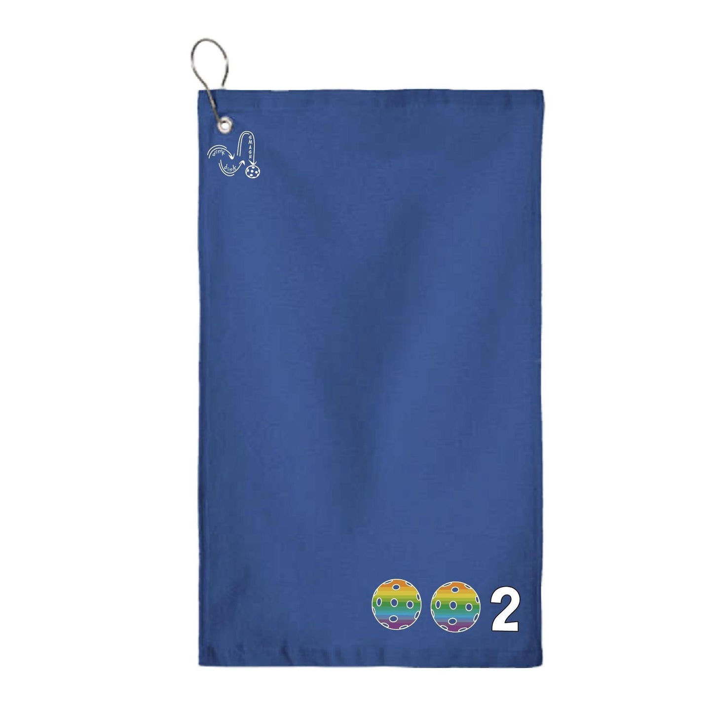 002 Pickleball (Customizable Colors) | Pickleball Court Towels | Grommeted 100% Cotton Terry Velour