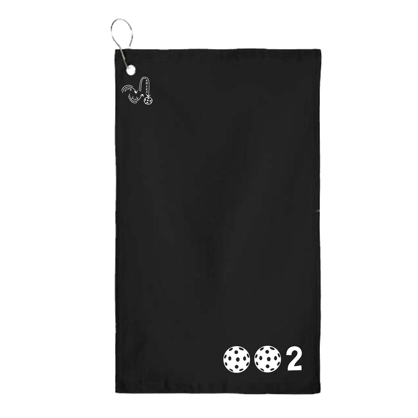 002 Pickleball (Customizable Colors) | Pickleball Court Towels | Grommeted 100% Cotton Terry Velour