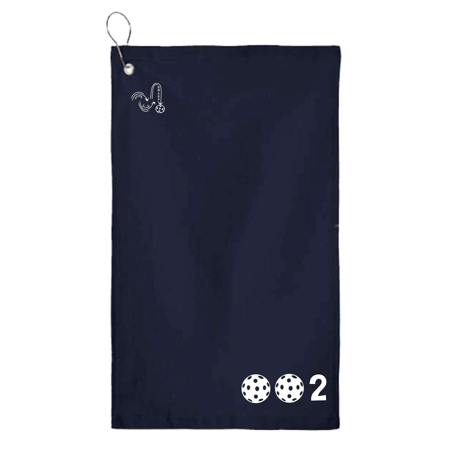 002 Pickleball (Customizable Colors) | Pickleball Court Towels | Grommeted 100% Cotton Terry Velour