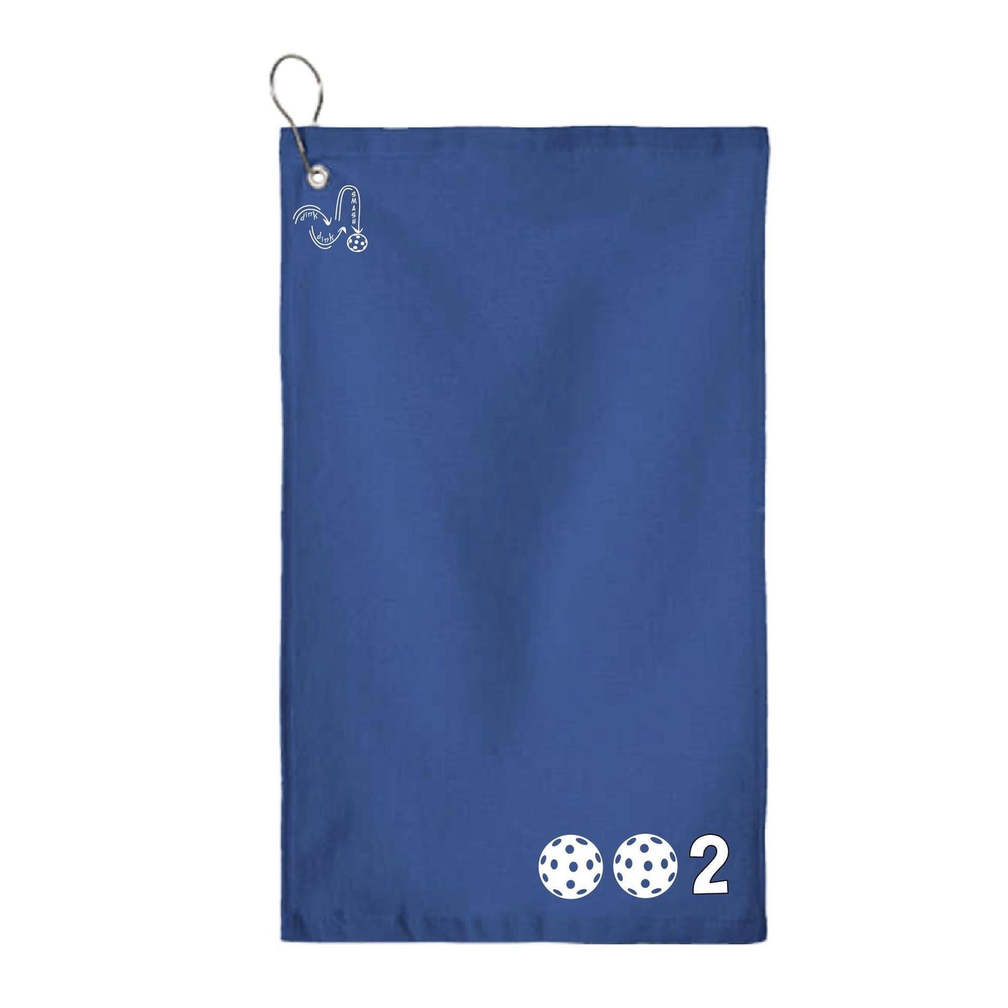 002 Pickleball (Customizable Colors) | Pickleball Court Towels | Grommeted 100% Cotton Terry Velour