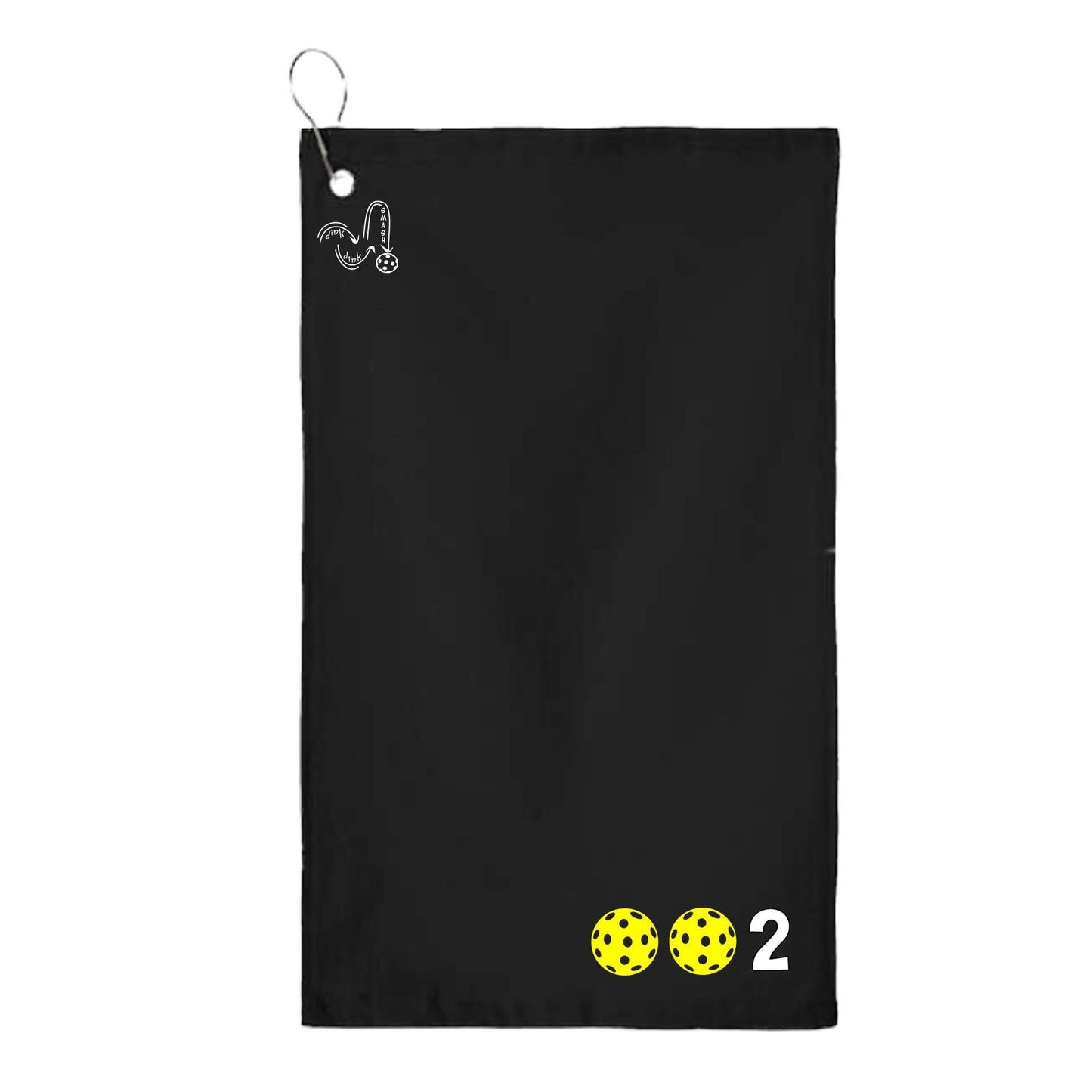 002 Pickleball (Customizable Colors) | Pickleball Court Towels | Grommeted 100% Cotton Terry Velour