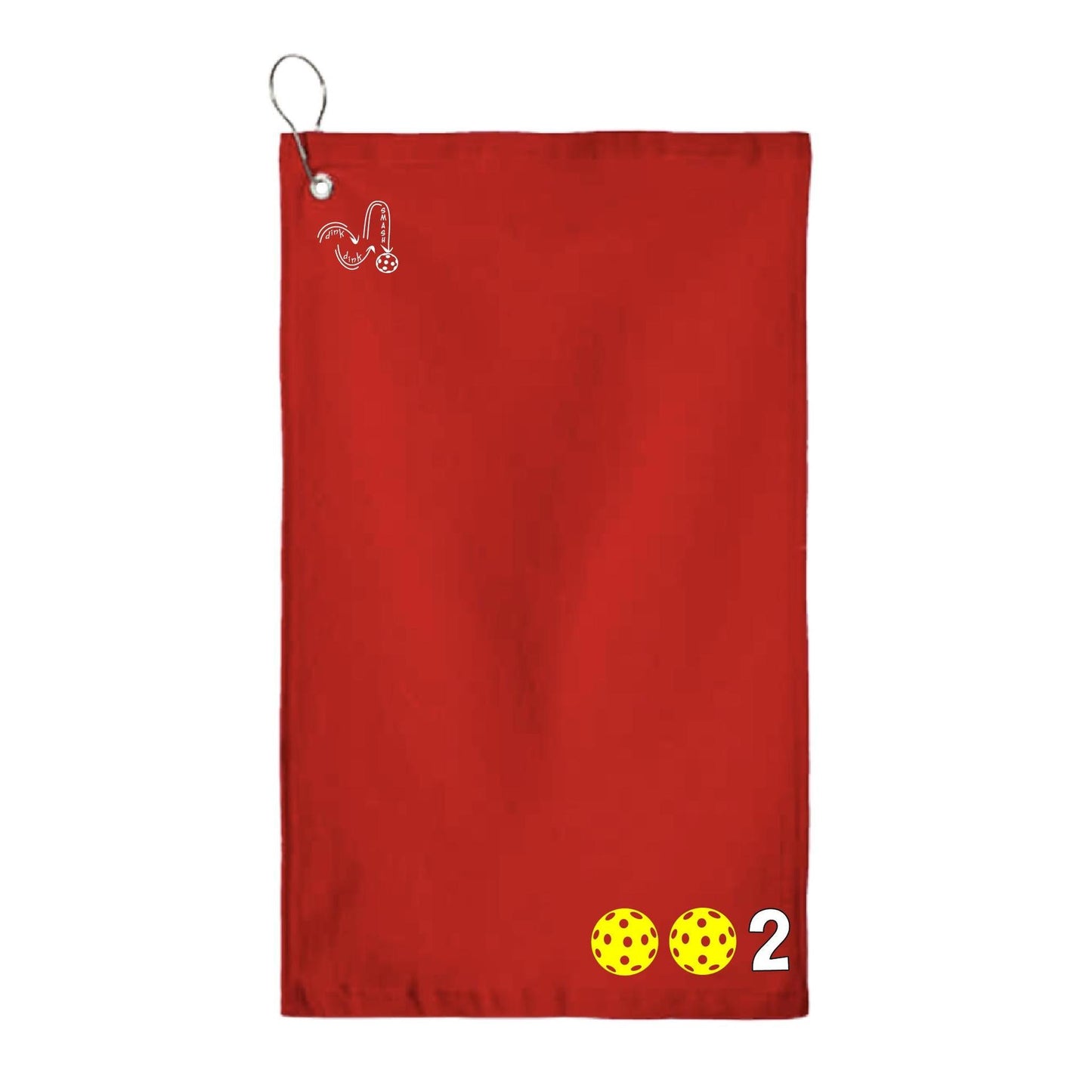 002 Pickleball (Customizable Colors) | Pickleball Court Towels | Grommeted 100% Cotton Terry Velour
