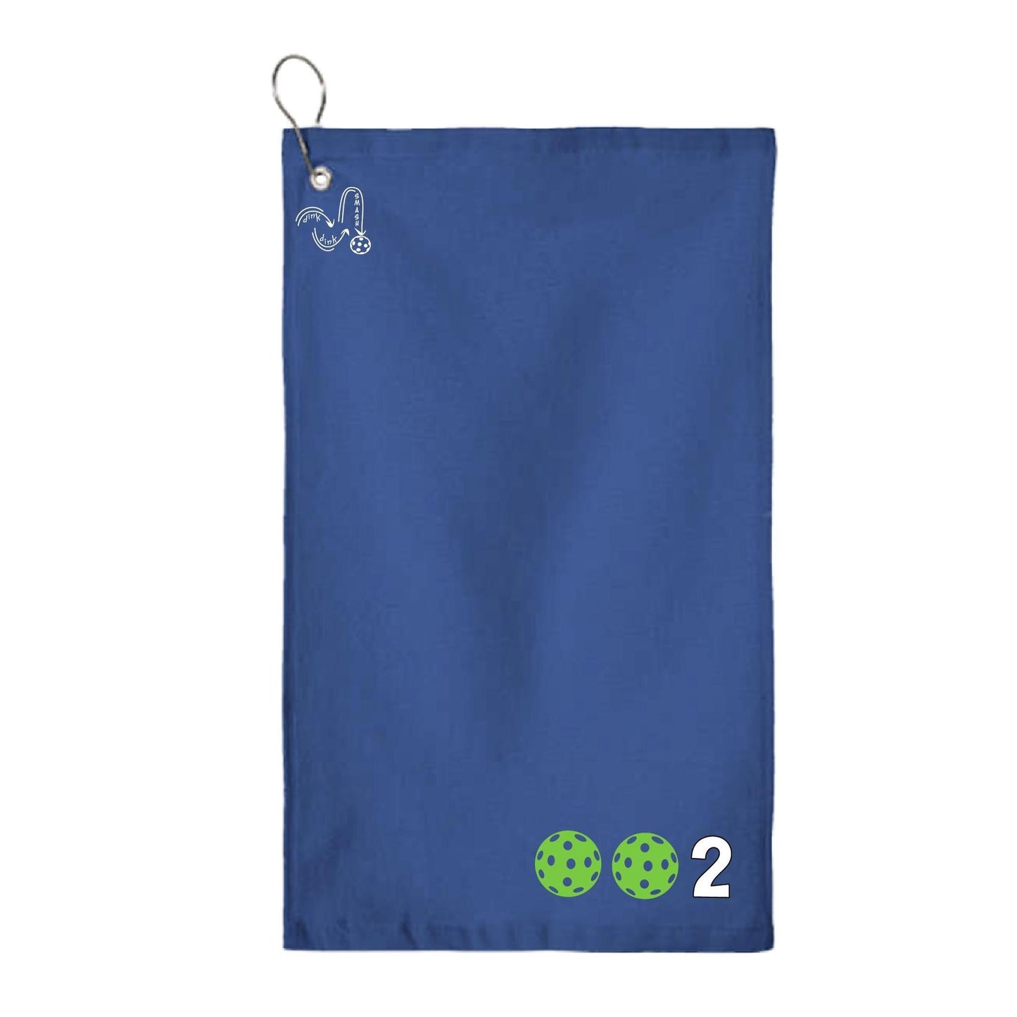 002 Pickleball (Customizable Colors) | Pickleball Court Towels | Grommeted 100% Cotton Terry Velour