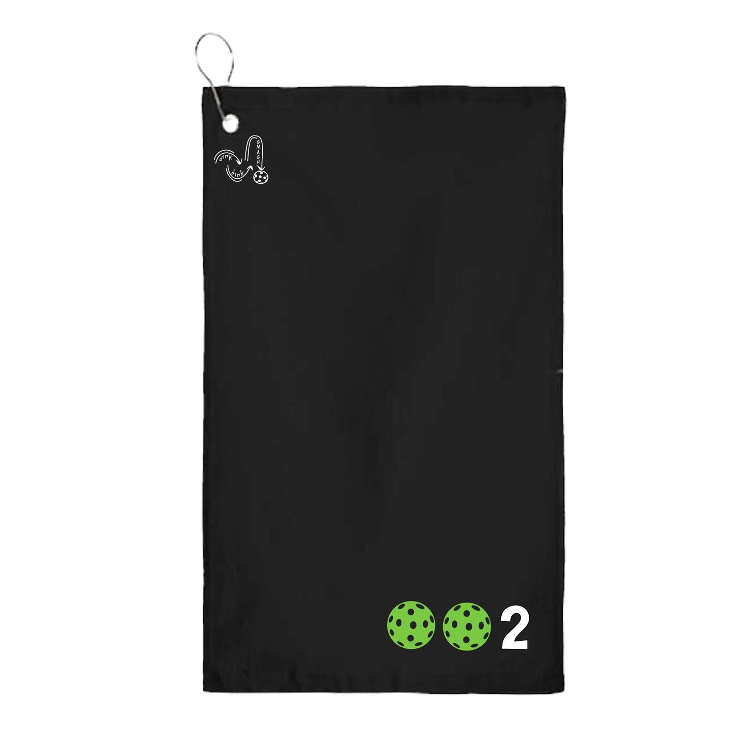 002 Pickleball (Customizable Colors) | Pickleball Court Towels | Grommeted 100% Cotton Terry Velour