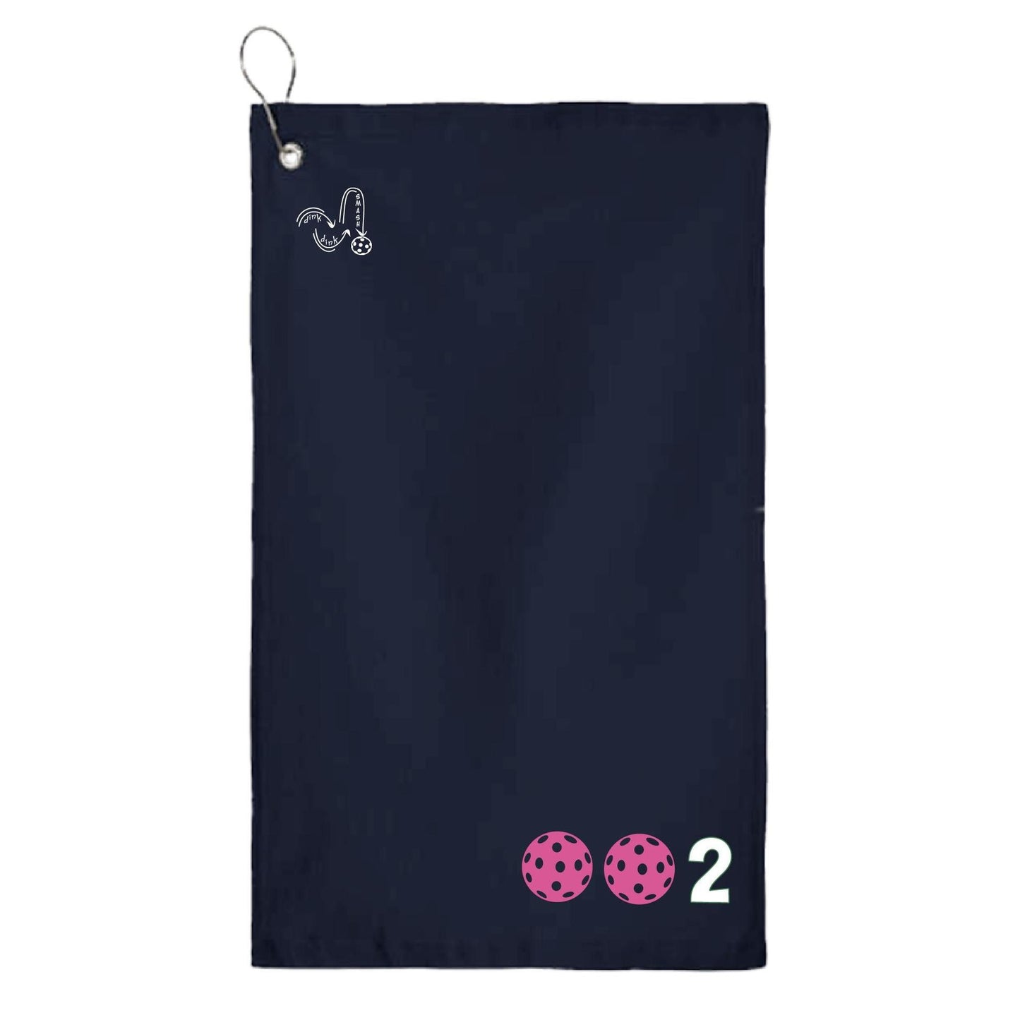 002 Pickleball (Customizable Colors) | Pickleball Court Towels | Grommeted 100% Cotton Terry Velour