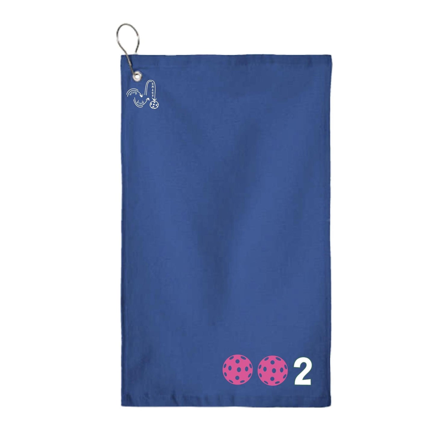 002 Pickleball (Customizable Colors) | Pickleball Court Towels | Grommeted 100% Cotton Terry Velour