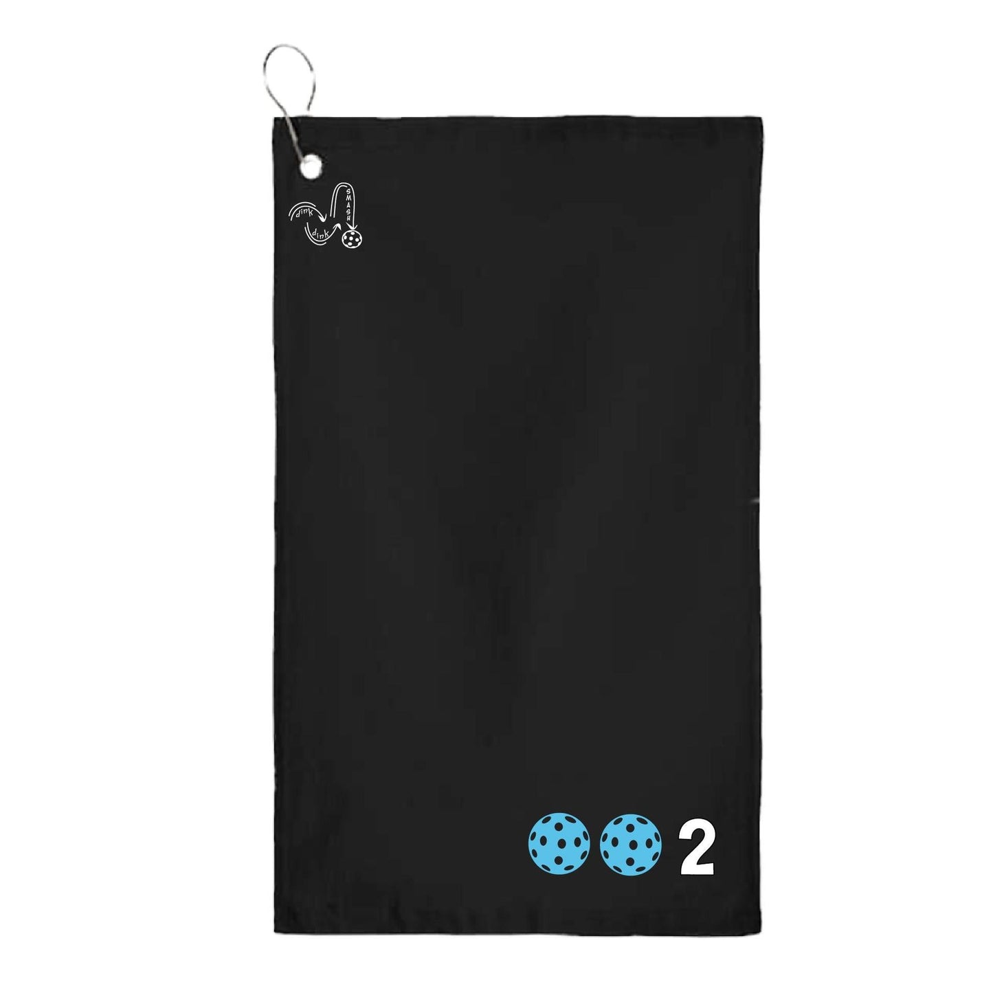 002 Pickleball (Customizable Colors) | Pickleball Court Towels | Grommeted 100% Cotton Terry Velour