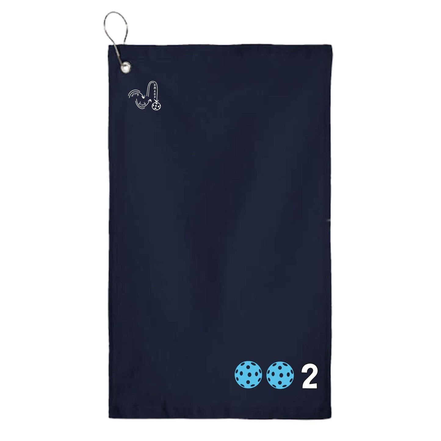 002 Pickleball (Customizable Colors) | Pickleball Court Towels | Grommeted 100% Cotton Terry Velour