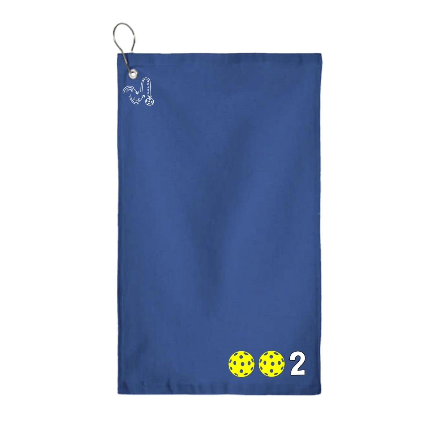 002 Pickleball (Customizable Colors) | Pickleball Court Towels | Grommeted 100% Cotton Terry Velour