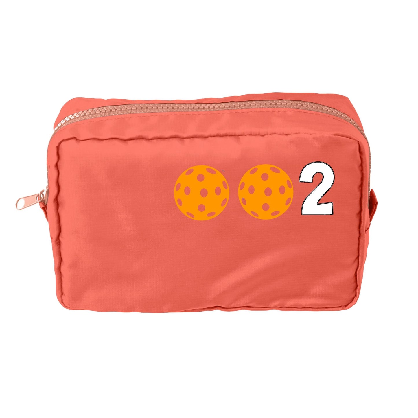 002 Pickleball (Customizable) | Pickleball Dimensional Cosmetic Pouch Bag | Small Size Court Dimensional Bag