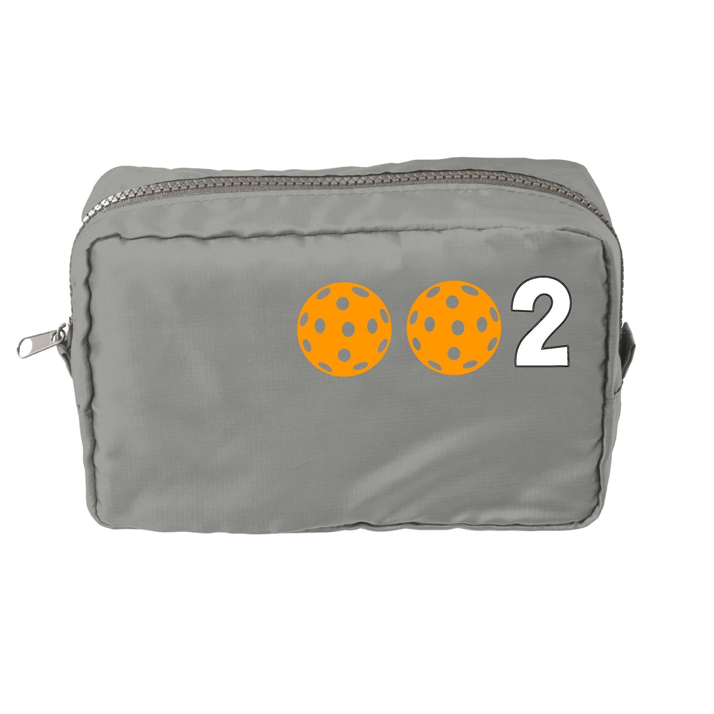 002 Pickleball (Customizable) | Pickleball Dimensional Cosmetic Pouch Bag | Small Size Court Dimensional Bag