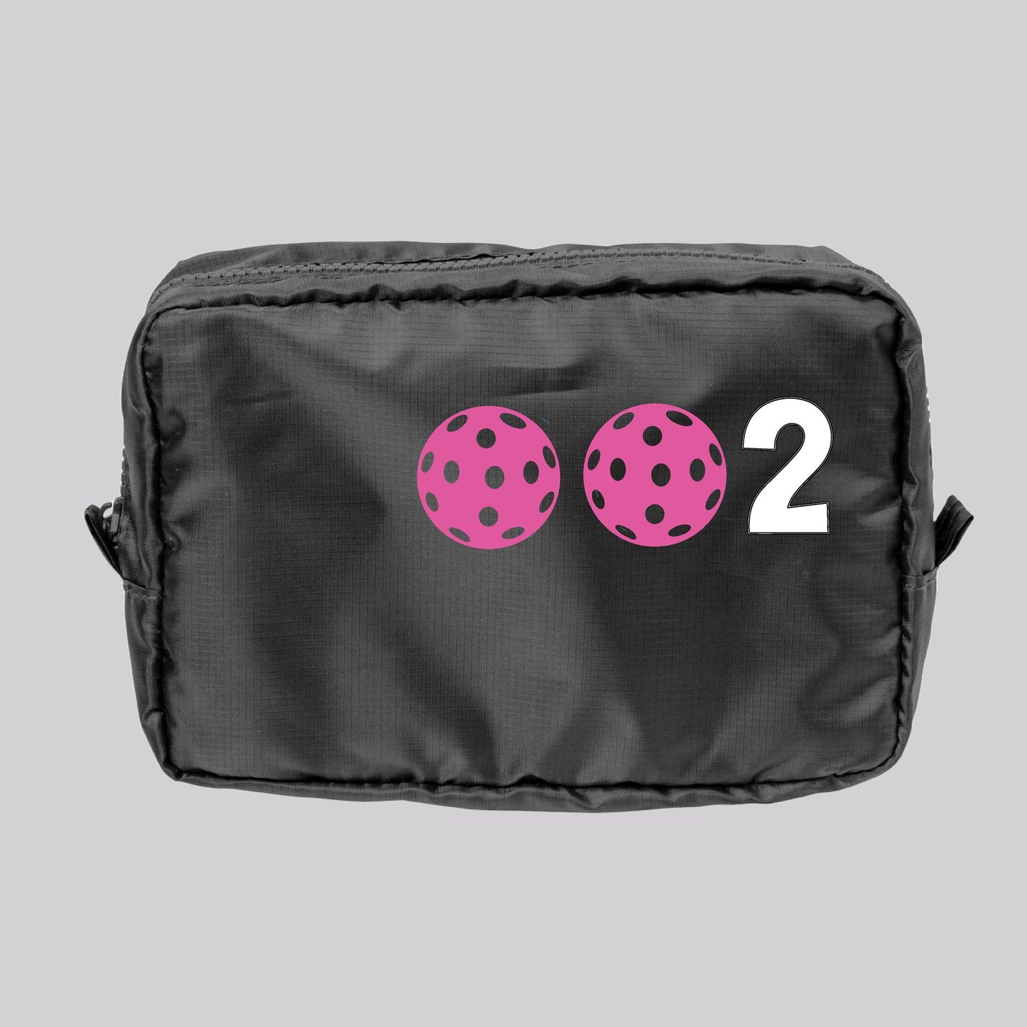 002 Pickleball (Customizable) | Pickleball Dimensional Cosmetic Pouch Bag | Small Size Court Dimensional Bag