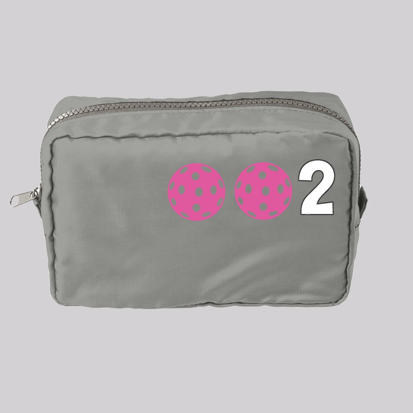 002 Pickleball (Customizable) | Pickleball Dimensional Cosmetic Pouch Bag | Small Size Court Dimensional Bag