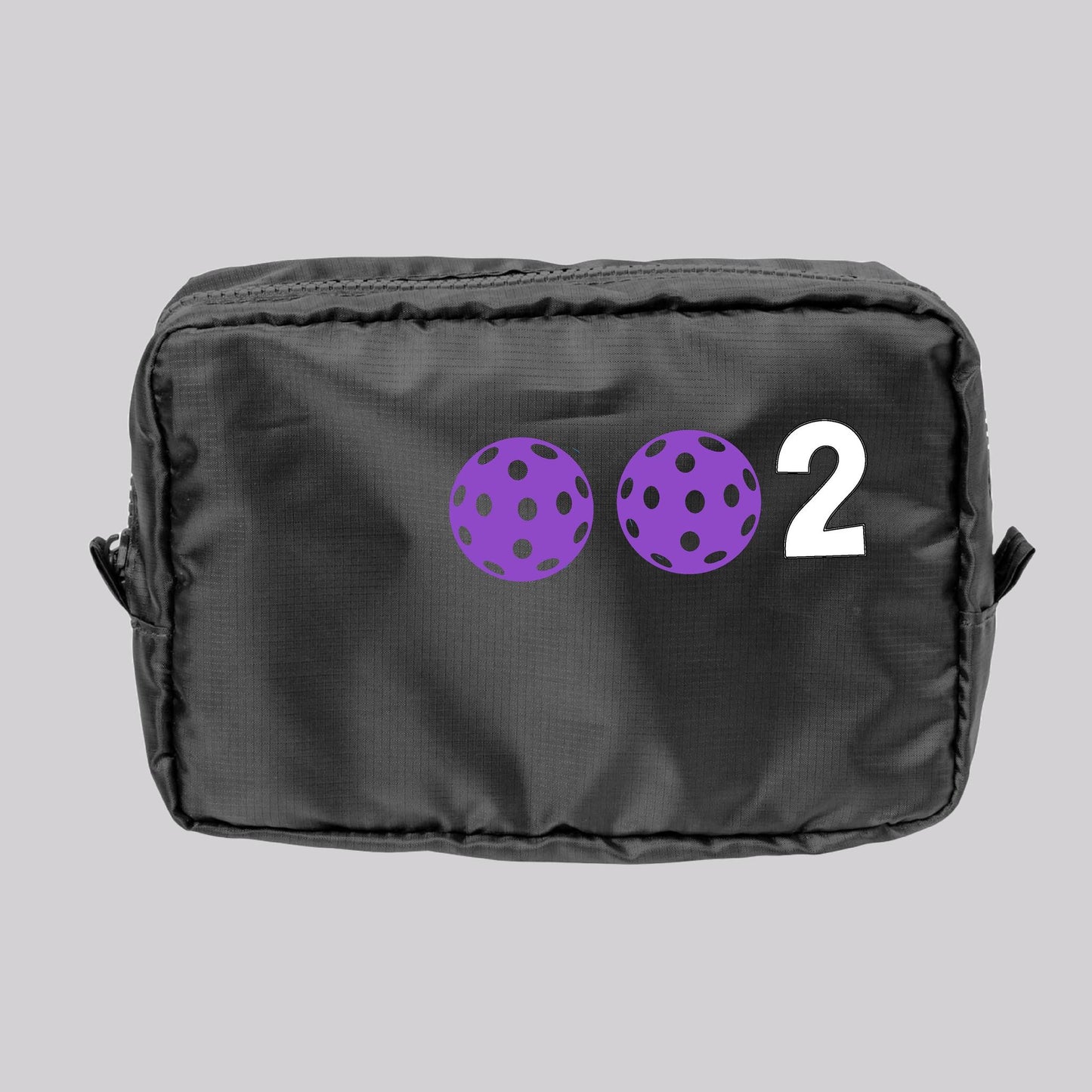 002 Pickleball (Customizable) | Pickleball Dimensional Cosmetic Pouch Bag | Small Size Court Dimensional Bag