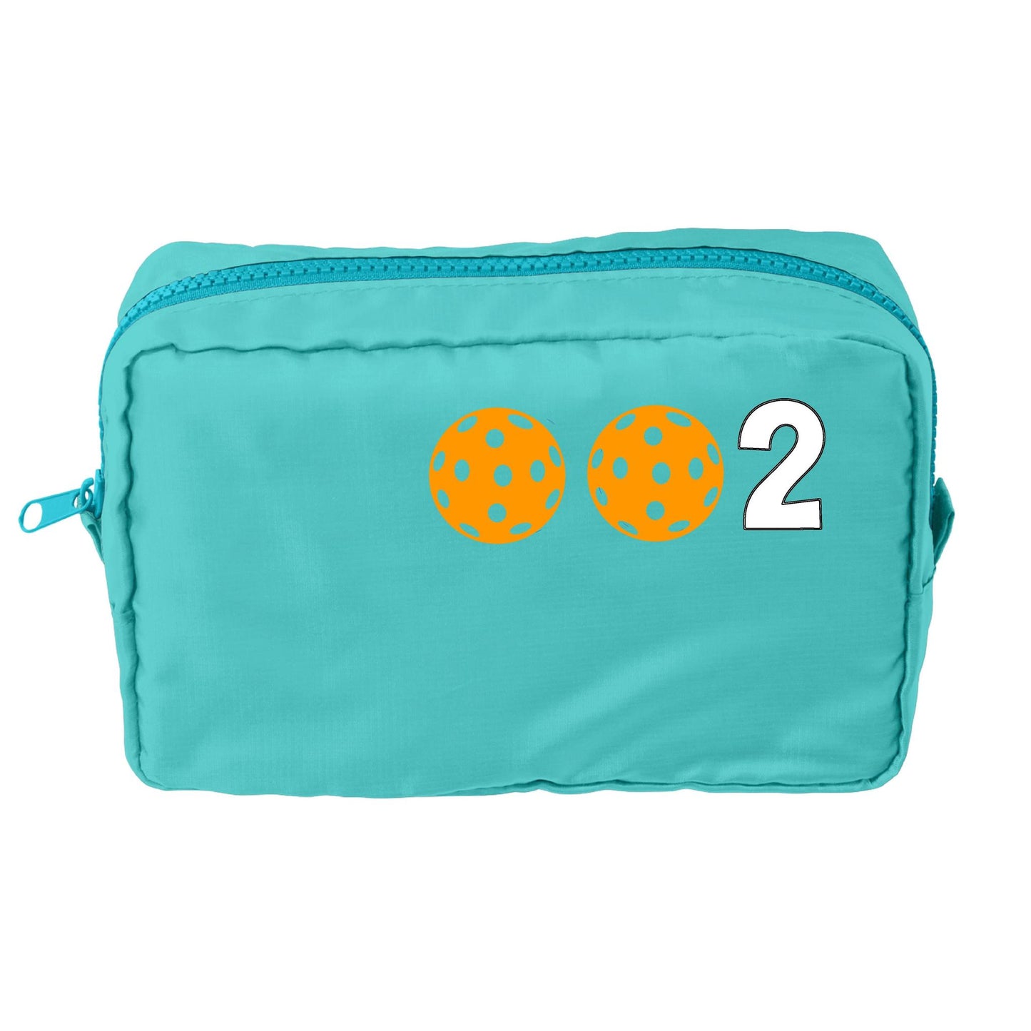 002 Pickleball (Customizable) | Pickleball Dimensional Cosmetic Pouch Bag | Small Size Court Dimensional Bag